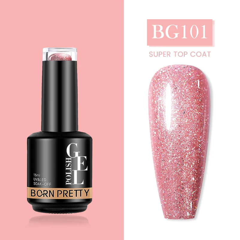 BORN PRETTY 15ML Jelly Purple Nail Gel Polish Transparent Colorful Translucent Pink Semi Permanent Soak Off Nail Art Gel Varnish