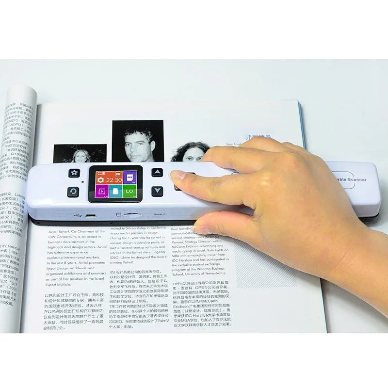 Portable iScan Wifi Scanner Handheld Zero Margin Scanner 1050DPI HD Scanner JPG/PDF for Business Reciepts Scan Document Images