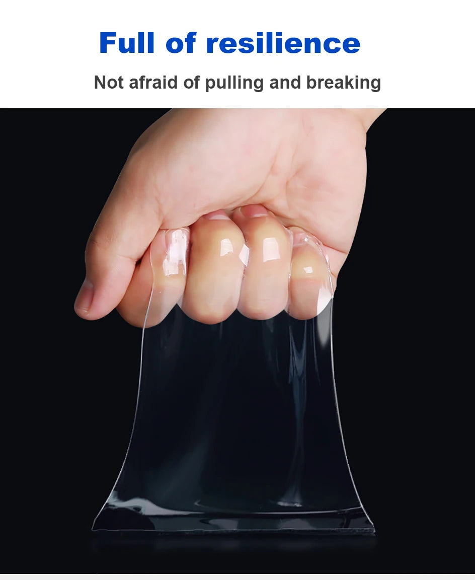 1-10m Ultra-strong Double-sided Adhesive Nano Tape Clear Removable Waterproof Extra Strong Sticky Strip Heavy-duty Two Side Tape