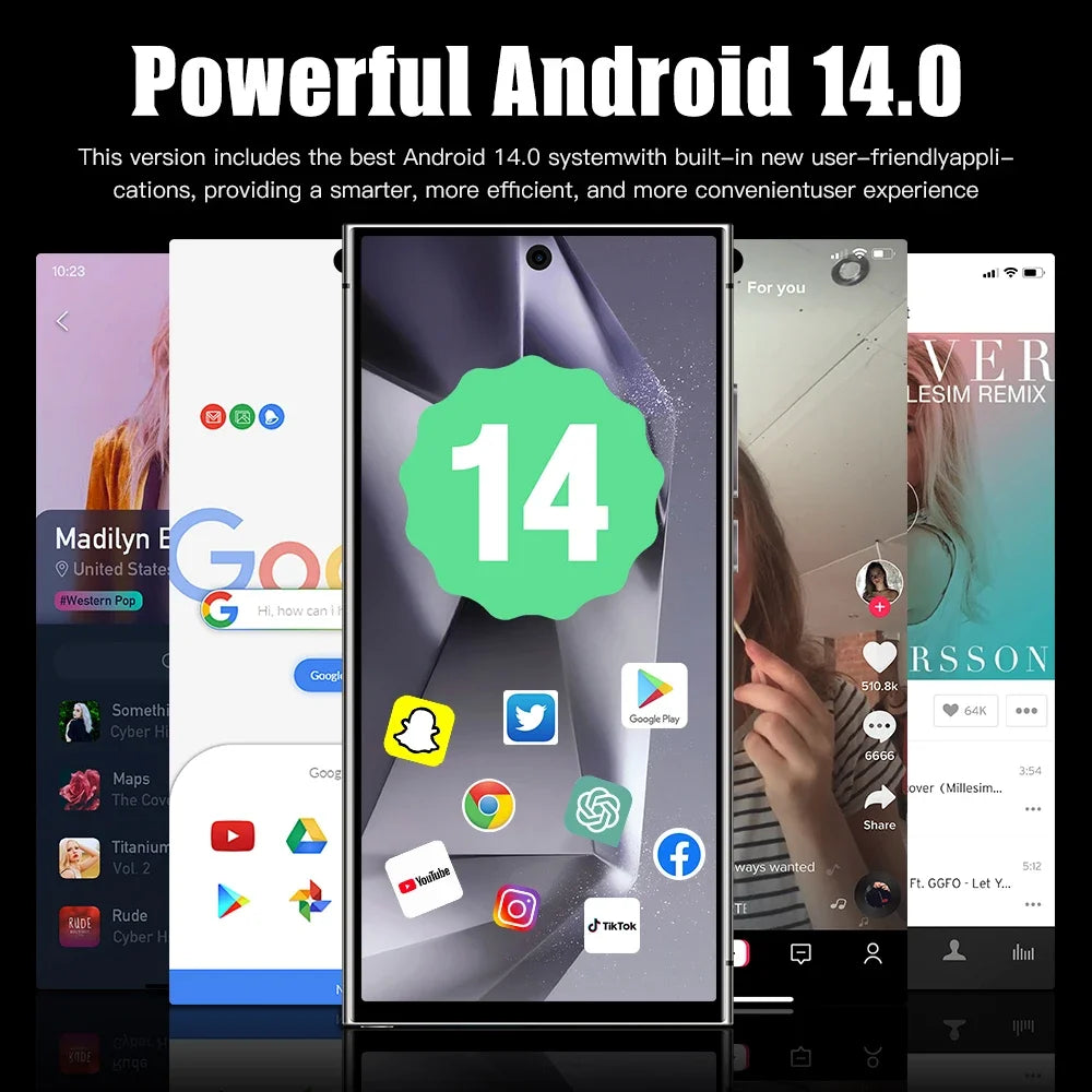 2025New S24 Ultra 7.3HD Cellphones Global Version 4G 5G Original Smartphone Dual SIM Android 14 Cell Phone 8000mAh Mobile Phones