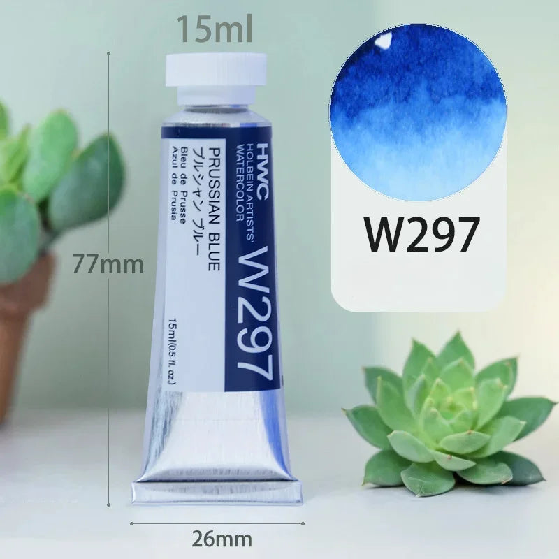 15ml Holbein Liquid Tube Packaging Watercolor Pigment Art Students Outdoor Sketch Speciality Painting Colored Fill Materials