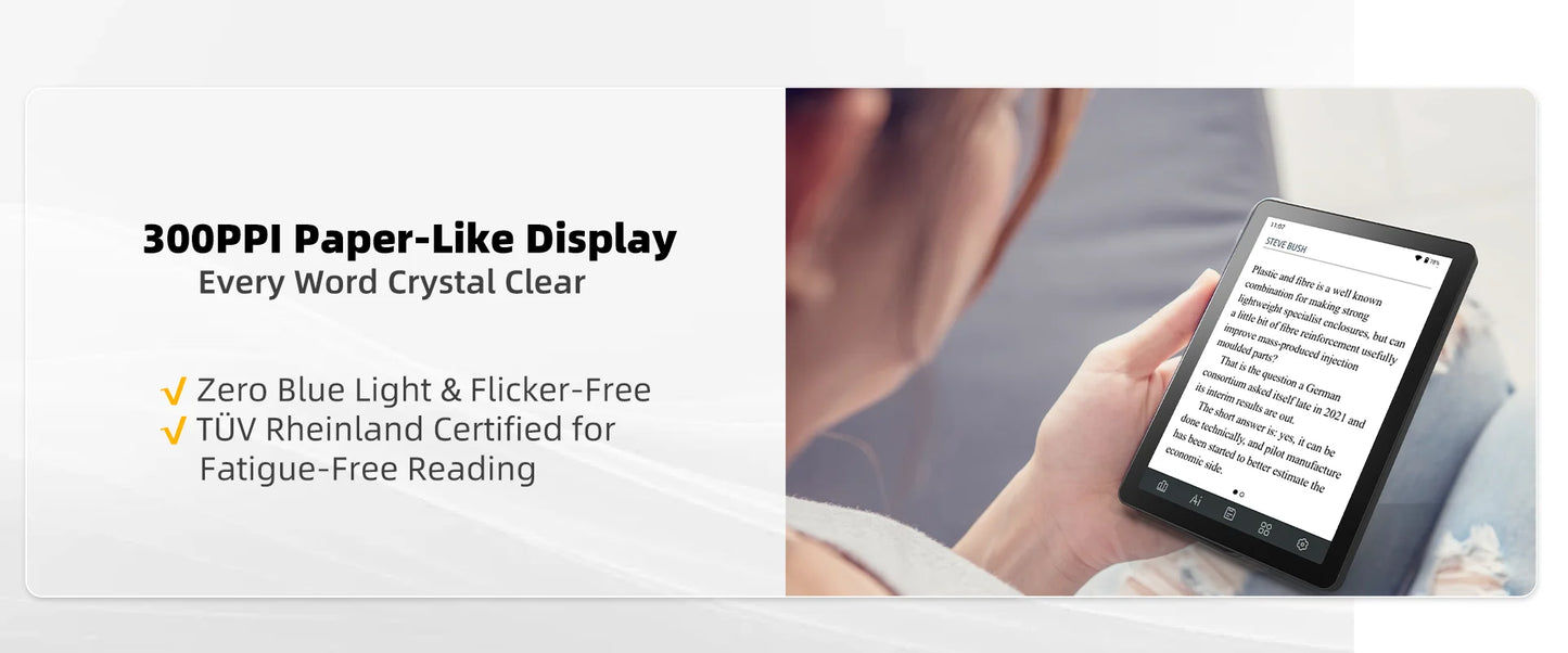 Bigme E-book Reader B6, 6-inch e-ink electronic book, 36-level front light, Android 14 OS built-in Google Play, 4+64GB ereader