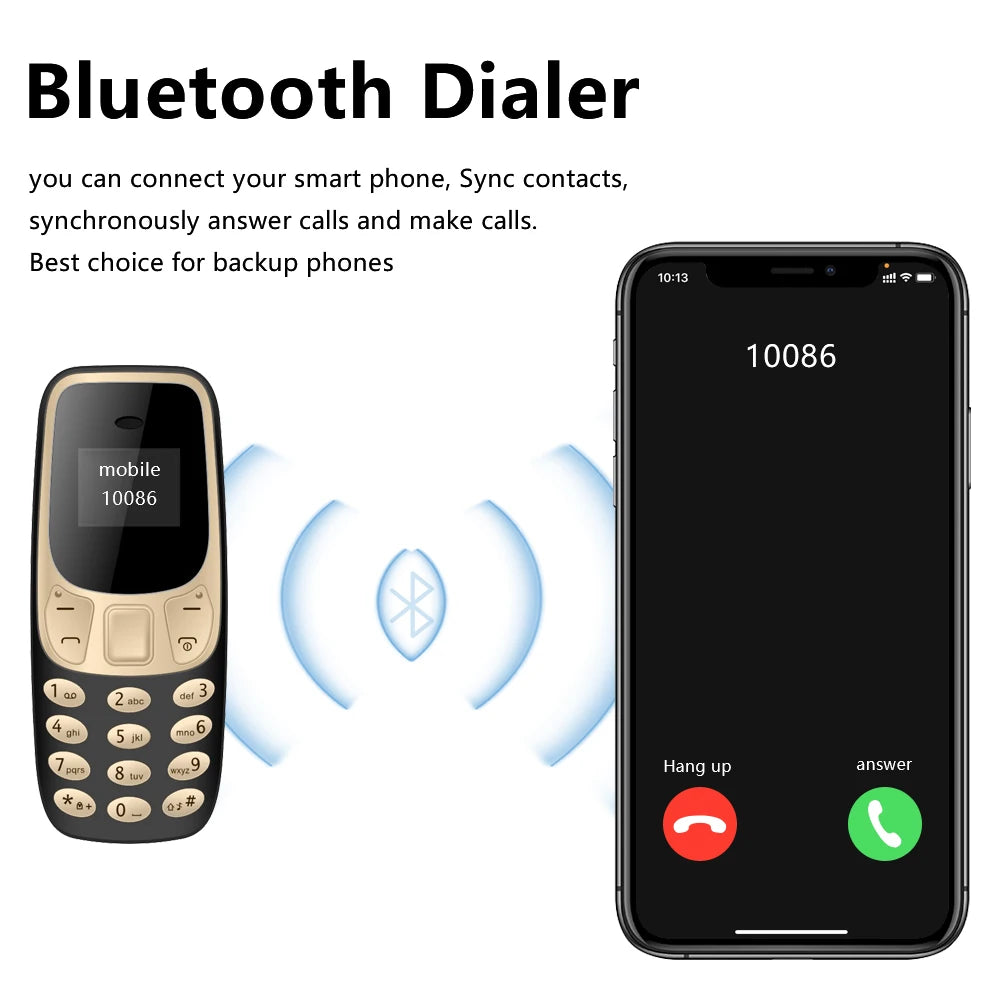 SERVO BM10 Small Mobile Phone Bluetooth Earphone Voice Changer Dialer Low Radiation Call Recording 2 SIM Mini Unlocked Cellphone