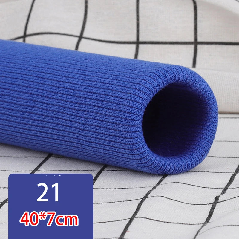 40cm Elastic Rib Cuffs Knitted Fabric Sweater Garment Cuffs Trouser Legs Seamlessly Repair Lengthening Sewing Accessories