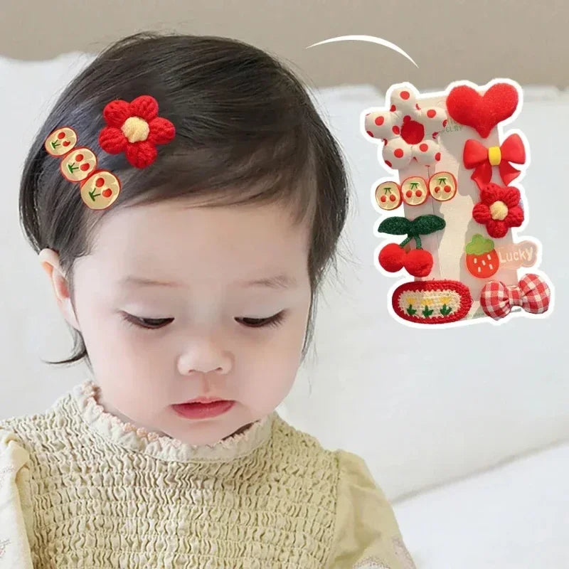 2023 New Fashion Kid Children's Plush Rabbit Love Hairpin Cartoon Hairpin Little Girl Soft Bangs Clip Kids Accessories