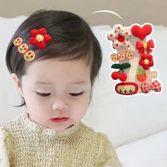 2023 New Fashion Kid Children's Plush Rabbit Love Hairpin Cartoon Hairpin Little Girl Soft Bangs Clip Kids Accessories