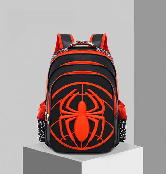 Fashion Children's Boys School Bag Red And Black Spider Pattern Backpack With Pencil Case Set Kids Boys Boutique Bag