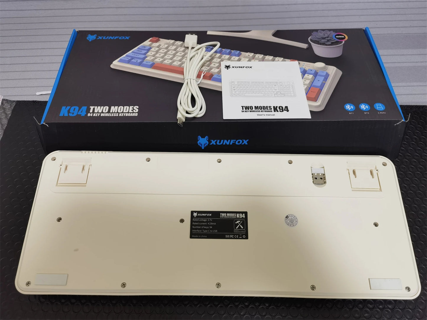 Russian Wireless Keyboard With Russian Layout Spanish Arabic Korean Keyboard Mouse Kit Bluetooth RGB Backlight Volume Knob K94