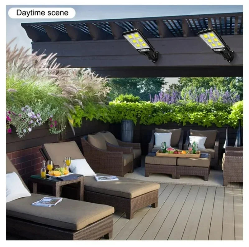 72/108COB Solar Lights Outdoor With 3 Mode Waterproof Motion Sensor Security Lighting LED Wall Street Lamp for Garden Patio Path