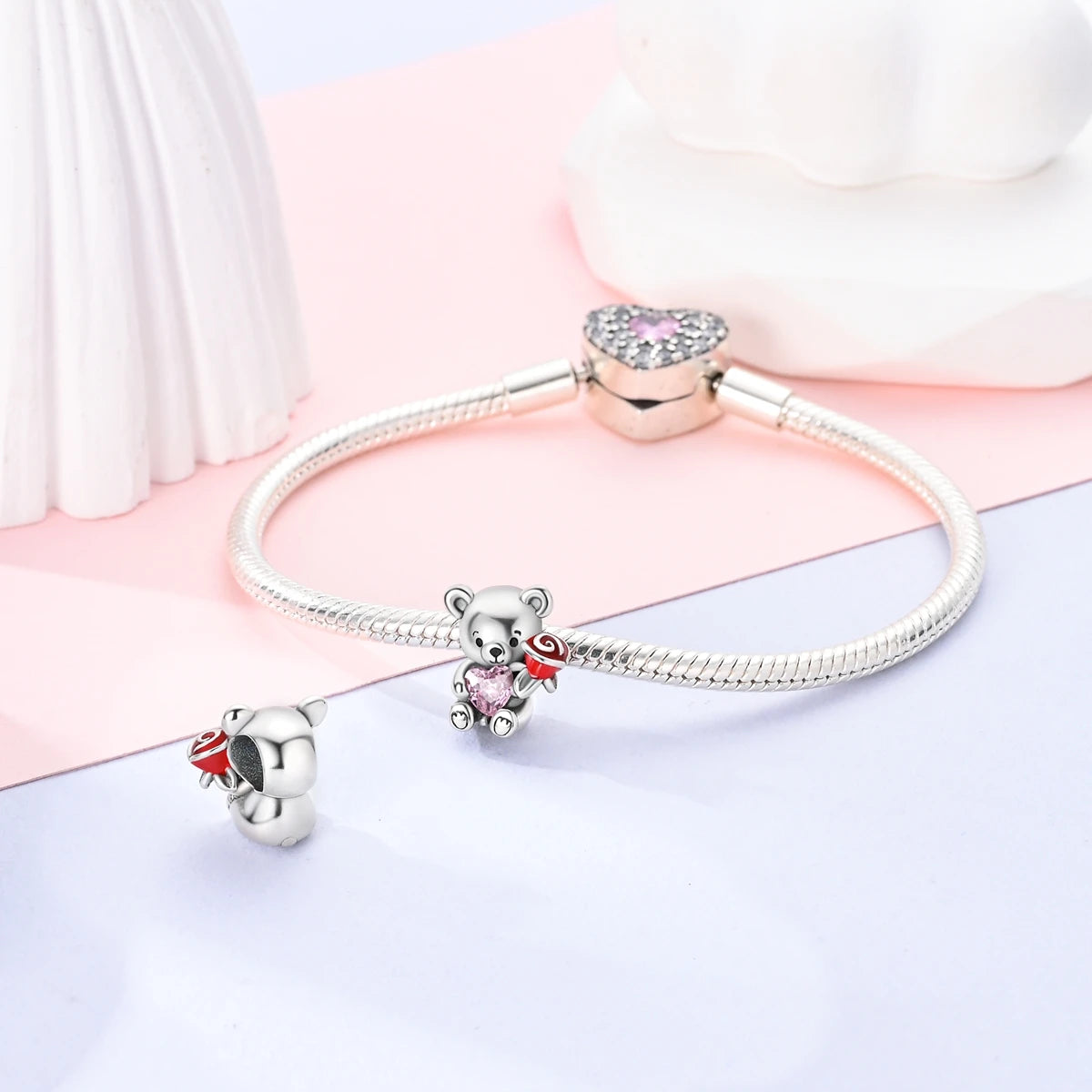 925 Silver Plated Firefly Pizza Cake Charms Fit Original Pandora Bracelet Making Fashion Jewelry