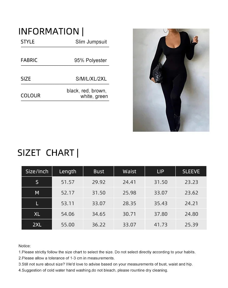 Women Solid Color Ribbed Knit Long Sleeve Jumpsuit  Square Neck Bodycon Skinny Jumpsuit  Romper Work Out Sport Yoga Playsuits