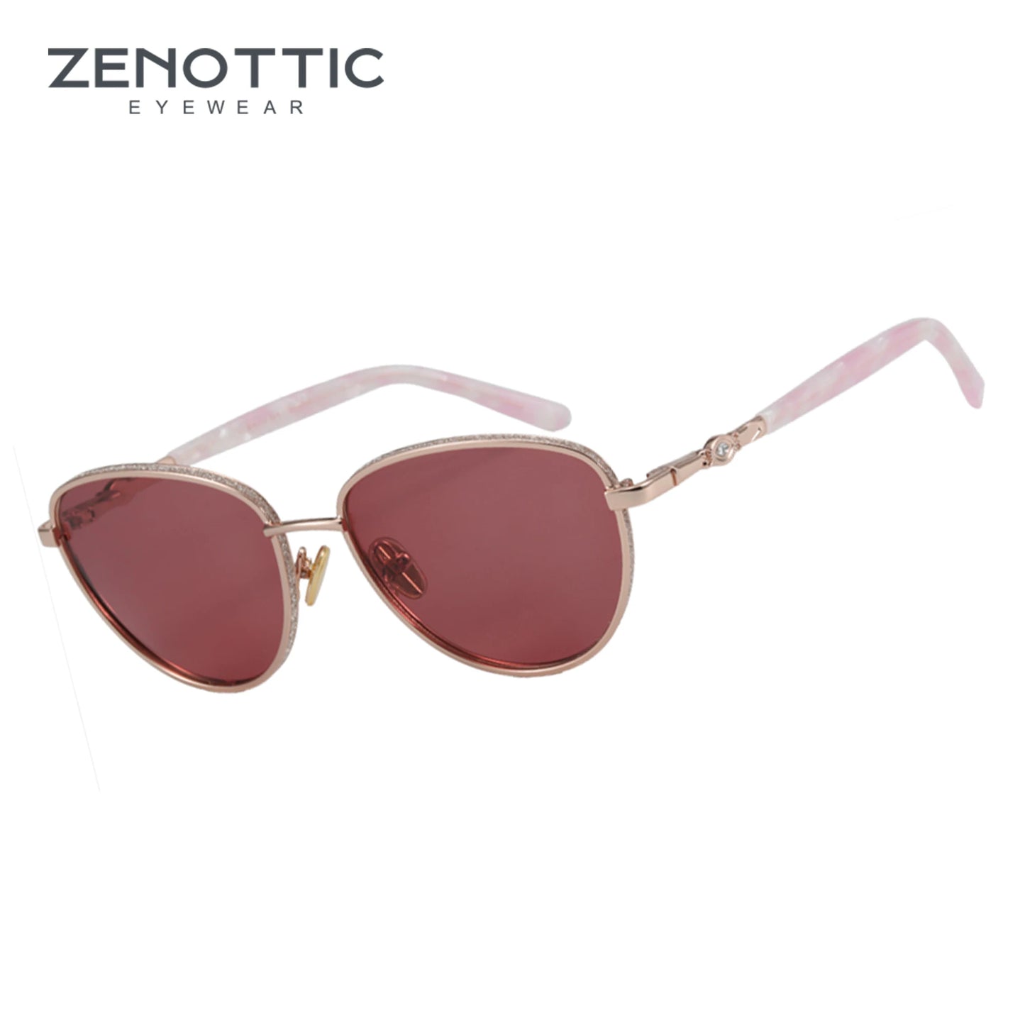 ZENOTTIC Butterfly Sunglasses for Men Women Alloy Coating Driving Shades Cat Eye Eyewear UV400 Goggles Sun Glasses 2023 2024