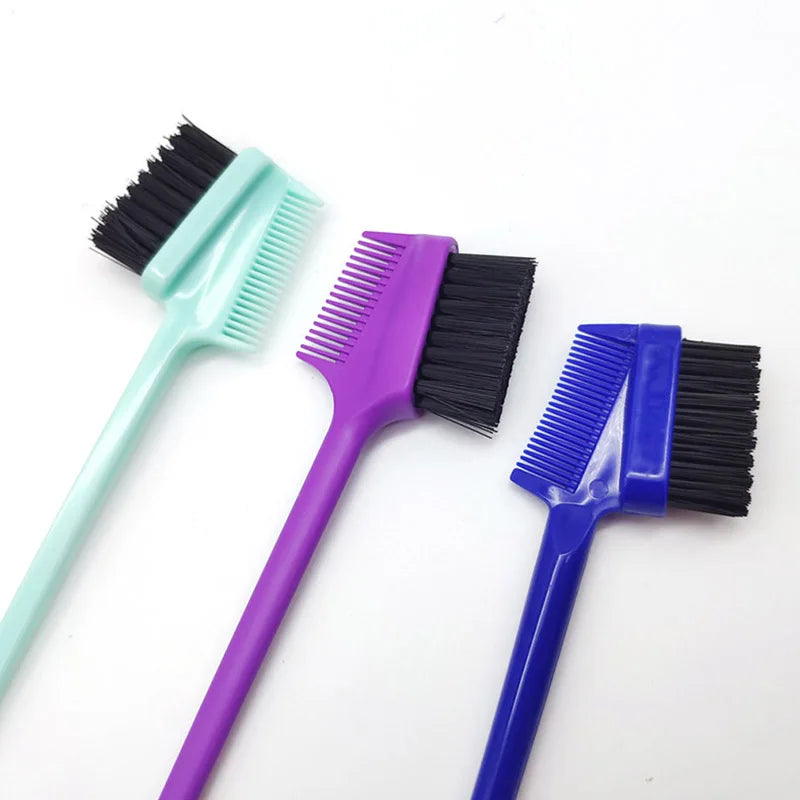 1pc double-sided edge comb control hair brush salon professional accessories 2-in-1 hair styling tool Special for real hair wigs