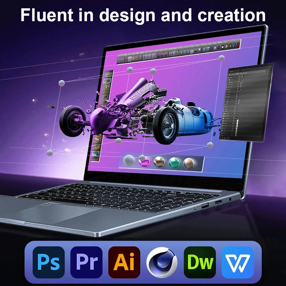 NEW S3 Computer 15.6 Inch Intel Core i9-12900H/i7-8750H Por Laptop 2*DDR4 2*M.2 64GB 2TB SSD  Windows 11 Fingerprint Unlock 60Hz