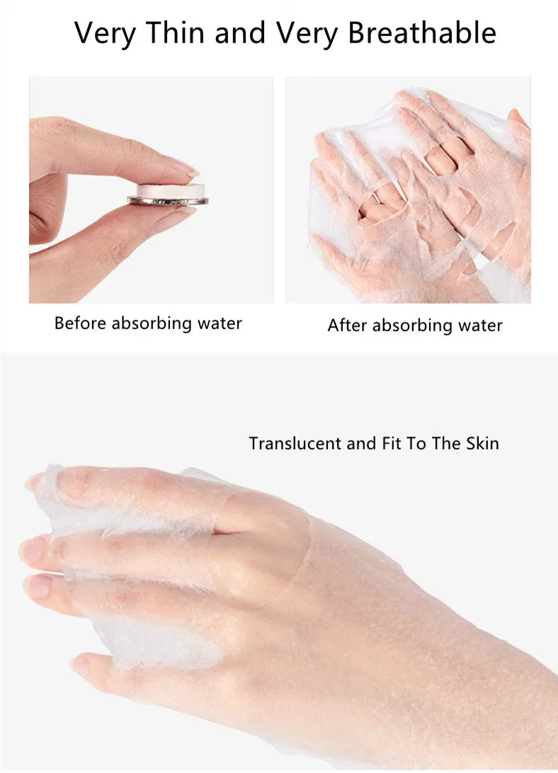 100PCS DIY Compressed Facial Mask: Disposable Non-woven Facial Mask with the Characteristics of Being Extremely Easy to Carry