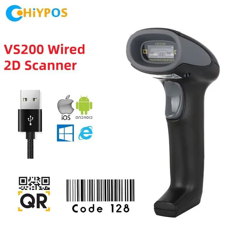 CHIYI 1D/2D Supermarket Handhel Barcode Bar Code Scanner Reader QR PDF417 Bluetooth 2.4G Wireless &Wired USB Platform