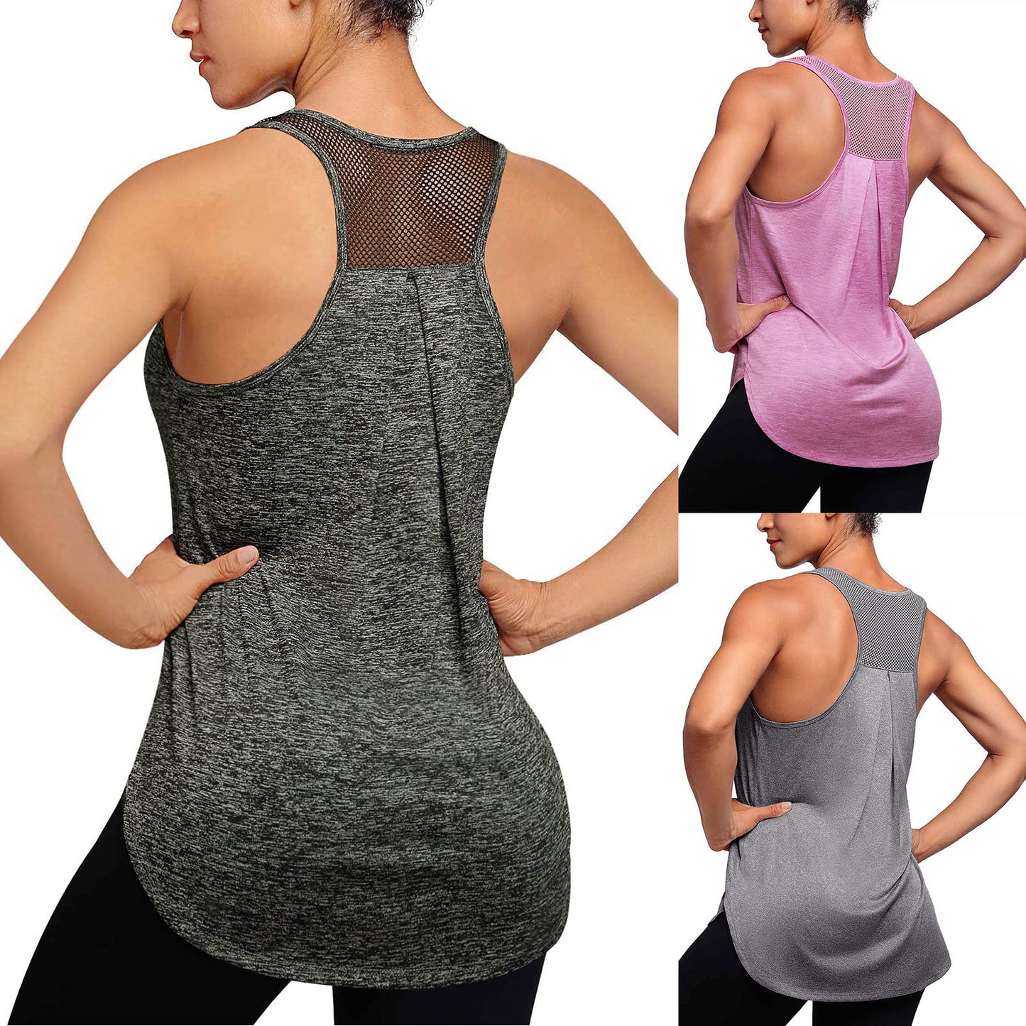 Tops Workout Tops Tank Yoga Racerback Mesh Running Women Shirts Women's Blouse 2x Ladies Tops Muscle Tee