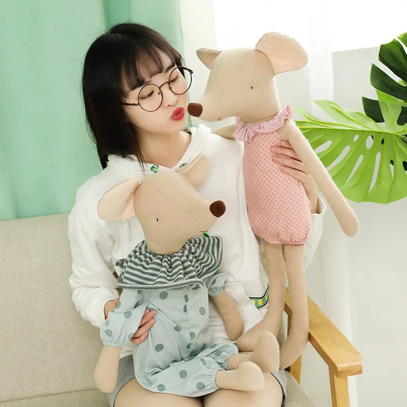 Lovely Baby Mouse Plush Toys Stuffed Animal Mouse Dolls Lovely Rat With Clothes Kids Birthday Gifts Toys for Boys Girls
