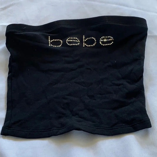 Y2k Rhinestones Bebe Letter Print T-shirt Women Baby Tee Vintage Summer Punk Casual Crop Top Goth Sexy Sleeveless Tube Tops Emo