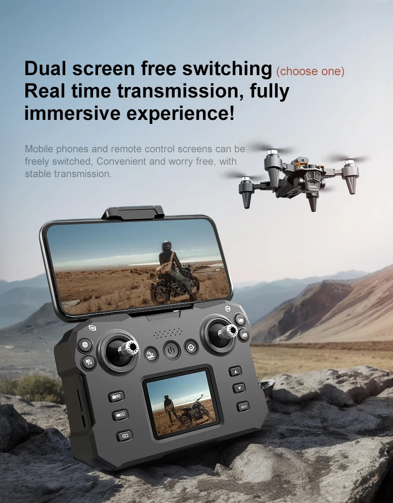 NEW K12Max UAV With Screen Control 5G 8K HD Camera Brushless Drone Optical Flow Positioning Aerial Four-Axis Aircraft Gifts Toys