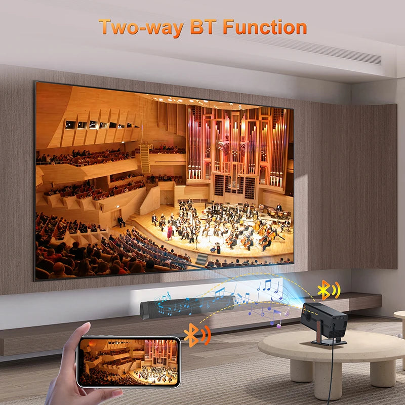 Xnano HM103-A Projector 4K Android 13 Dual WiFi5 300ANSI Amlogic T950S BT5.2 1920*1080P Home Theater Cinema Mini Projectors