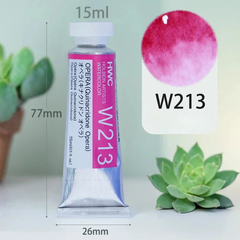 15ml Holbein Liquid Tube Packaging Watercolor Pigment Art Students Outdoor Sketch Speciality Painting Colored Fill Materials
