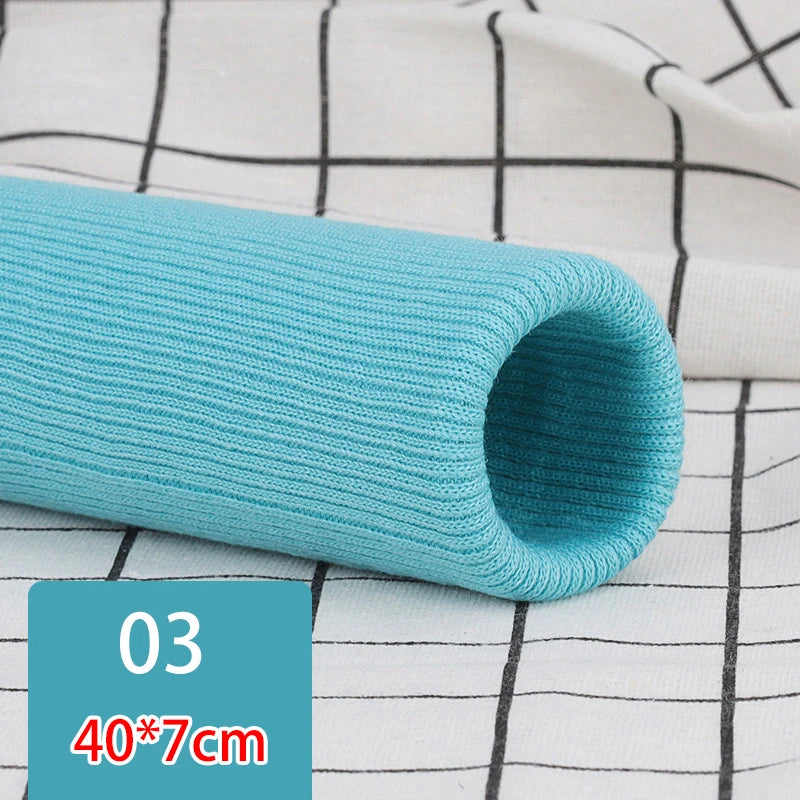 40cm Elastic Rib Cuffs Knitted Fabric Sweater Garment Cuffs Trouser Legs Seamlessly Repair Lengthening Sewing Accessories