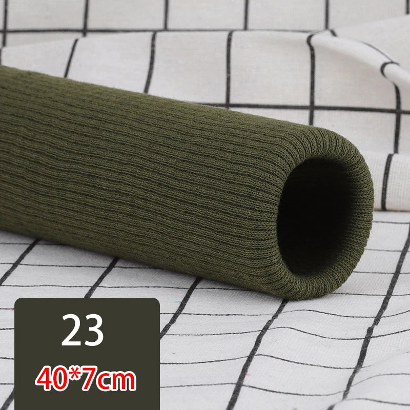 40cm Elastic Rib Cuffs Knitted Fabric Sweater Garment Cuffs Trouser Legs Seamlessly Repair Lengthening Sewing Accessories
