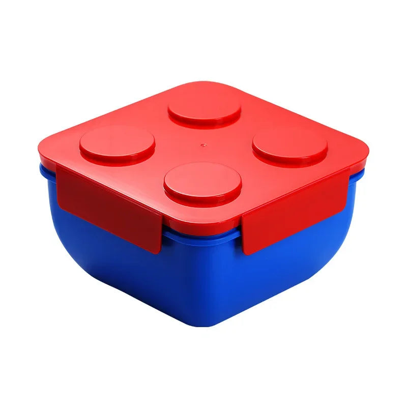Creative DIY Building Block Lunch Box Modular Portable Bento Box for Children Student Sandwichs Fruit Salad Container Dinnerware