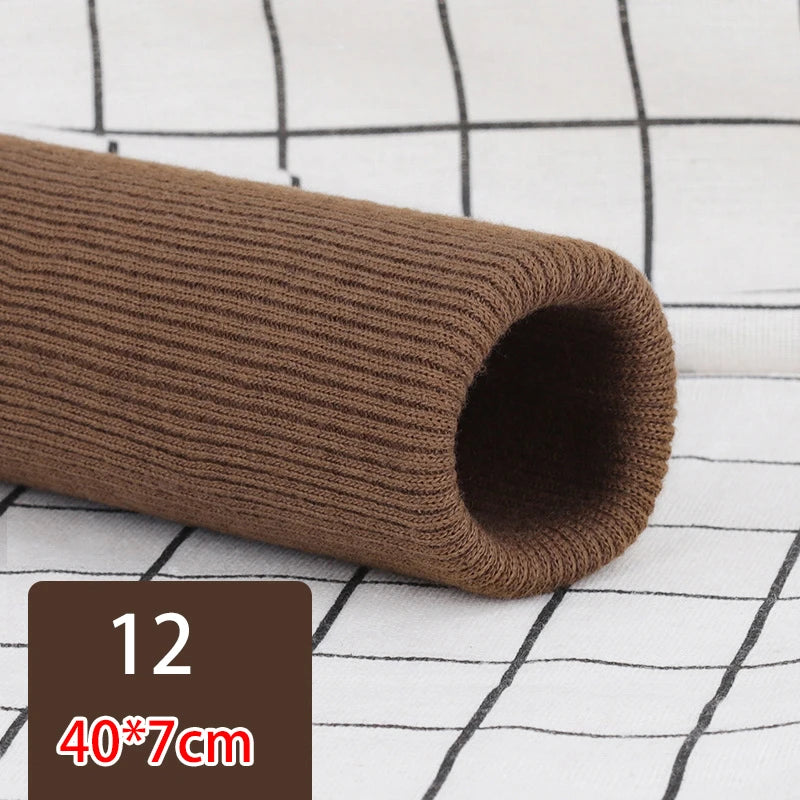 40cm Elastic Rib Cuffs Knitted Fabric Sweater Garment Cuffs Trouser Legs Seamlessly Repair Lengthening Sewing Accessories