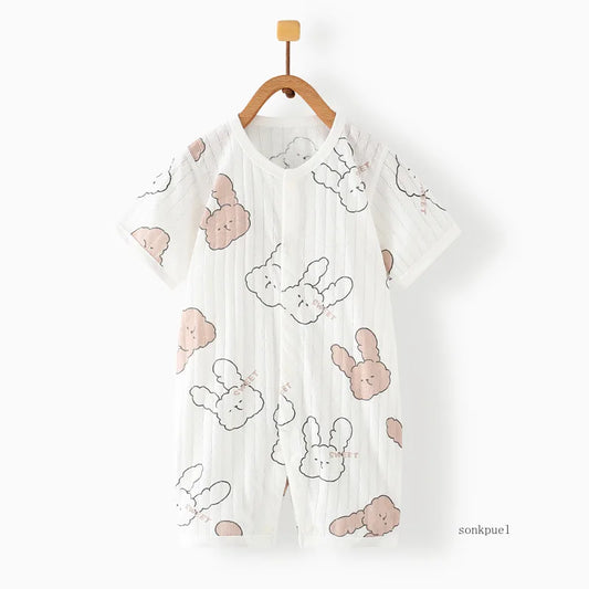 Newborn Baby Girls Boys Cotton Clothes Romper Thin Summer Jumpsuits 2024 New Cartoon Infants Baby Kids Boy Rompers