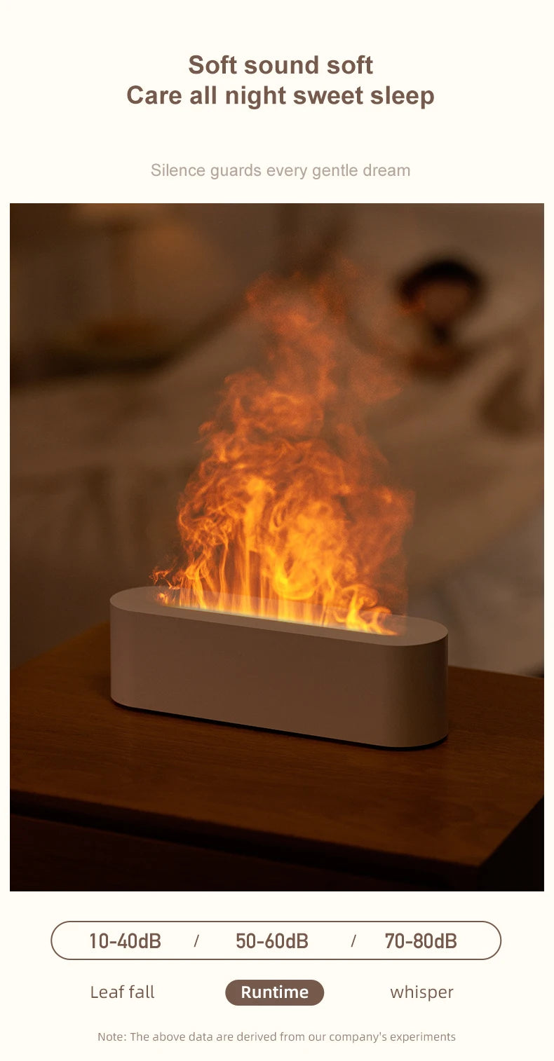 2023 Flame Aroma Diffuser Air Humidifier Cool Mist Maker Fogger Essential Oil Fire  Led Lamp Diffuser Ultrasonic For Home Office