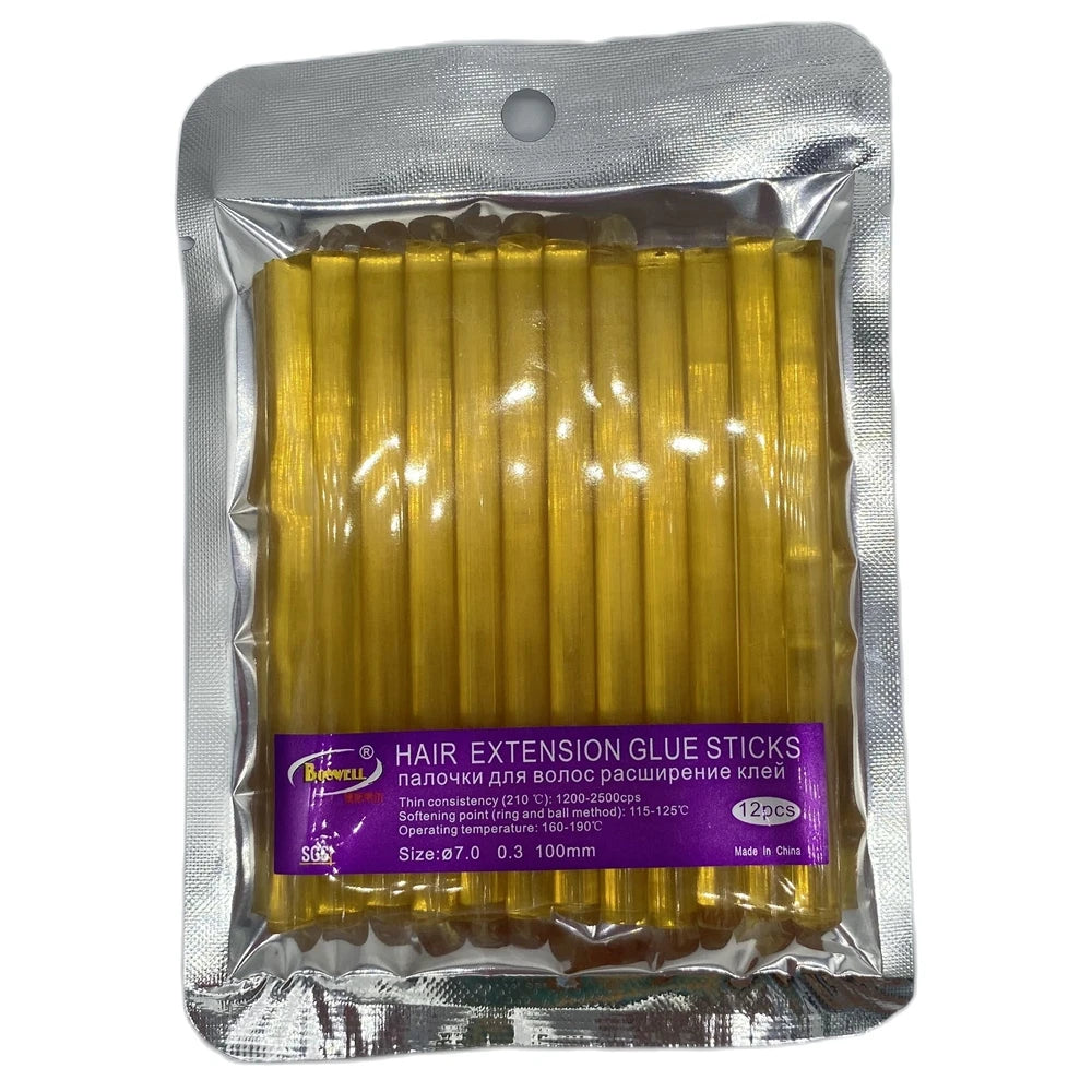24 PCS/Lot Yellow Hair Extension Glue Sticks Hot Melt Glue Stick for hair extension