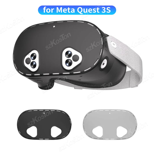 for Meta Quest 3S VR Headset Host Silicone Protective Cover Anti-Scratch Dust-Proof Case for Meta Quest 3s Accessories