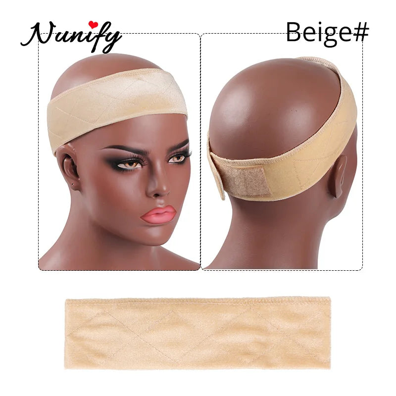 Nunify Non-slip Soft Velvet Women Wig Grips Headband Adjustable Wig holder Velvet Wig Accessories Grip Scarf Headband