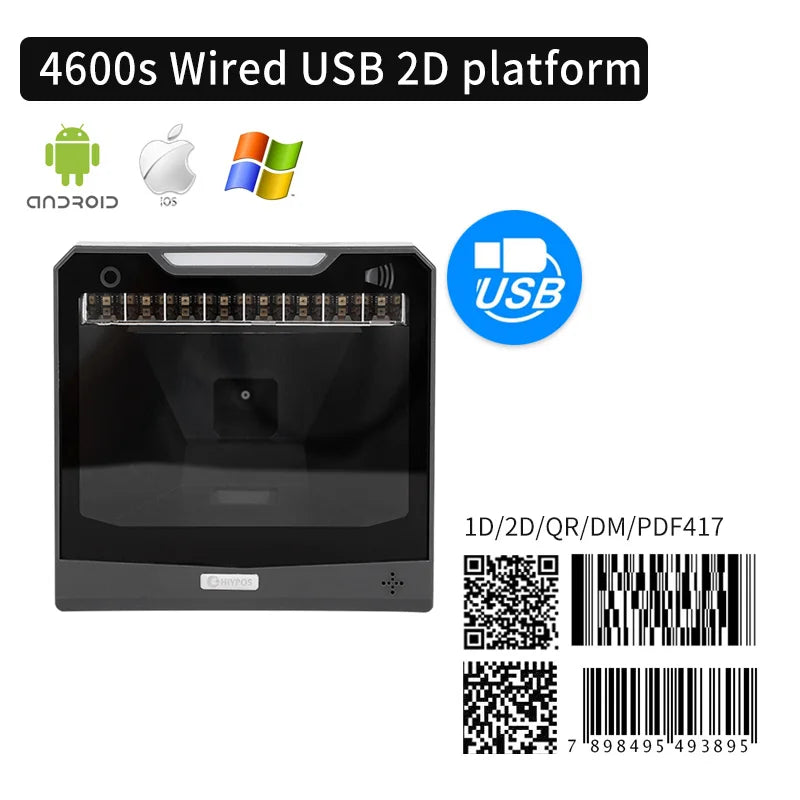 CHIYI 1D/2D Supermarket Handhel Barcode Bar Code Scanner Reader QR PDF417 Bluetooth 2.4G Wireless &Wired USB Platform