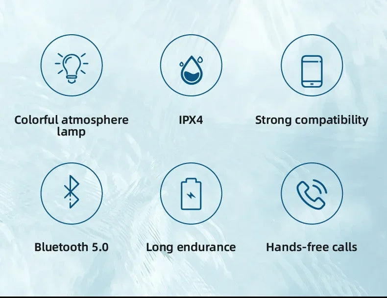 New Bathroom Waterproof Wireless LED Bluetooth Speaker Large Suction Cup Mini Portable Speaker Outdoor Sports Stereo Speaker