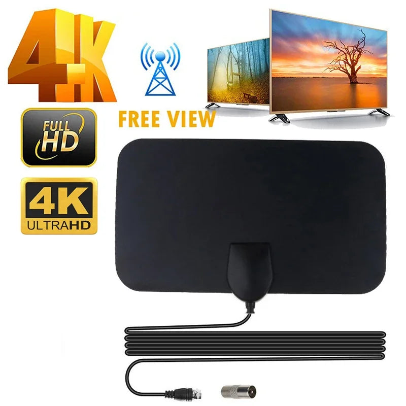 4K TV Antenna For Global Digital TV 1080P DVB-T2 4000 Mile HD Booster For RV outdoor Car antenna Indoor Smart TV Signal Receiver