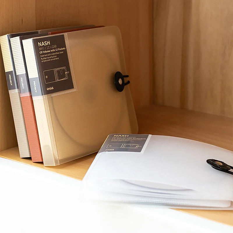 Transparent Color Plastic Disc CD Case DVD Holder Wallet Storage Bag Organizer Cover Bag Box CD DVD Album Box Cases With Buckle