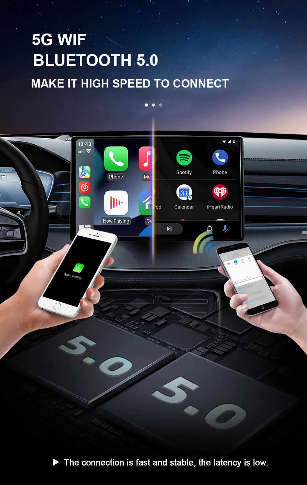 New 2025 Android 14 3In1 CarPlay Ai Box Wireless Android Auto USB Adapter For Youtube Netflix Universal TV Box Plug And Play