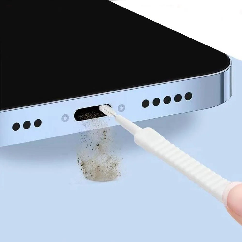 Earphone Accessories Charging Port Cleaning Brush 65mm Dust Hole Clean Mini Brush Bendable Mini Soft Round Brushes Cleaner Sets