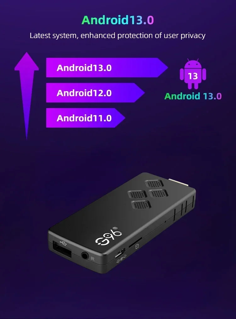 G96 H313 2GB RAM 16GB ROM TV Stick 4K Android 10 Dual Wifi IPTV ATV UI Fire Sticks Alexa Voice Remote TV Box 4K Smart Box