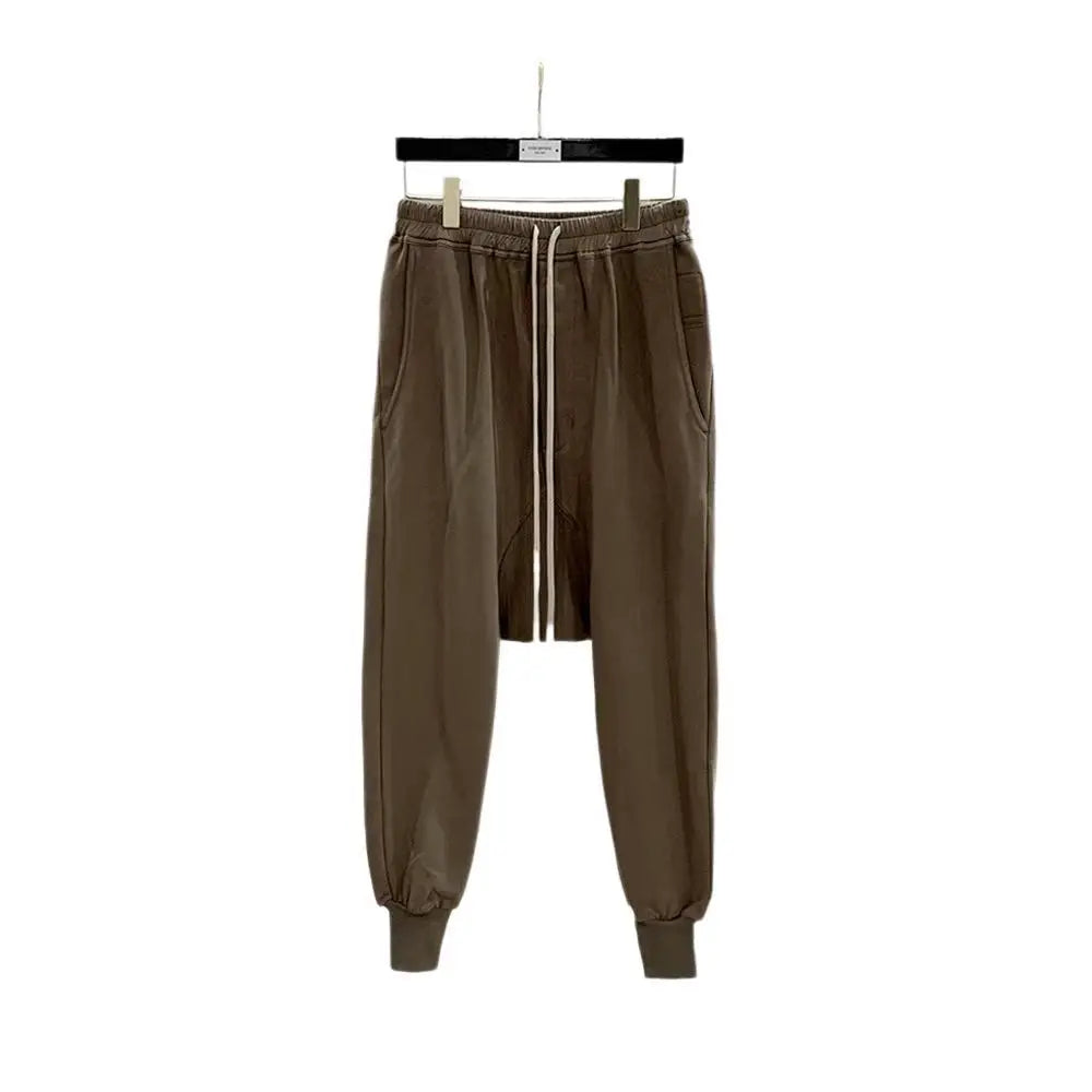 Men Casual Cargo Pants Gothic Men's Clothing Autumn Solid Sweatpants High Street Black Long Pants