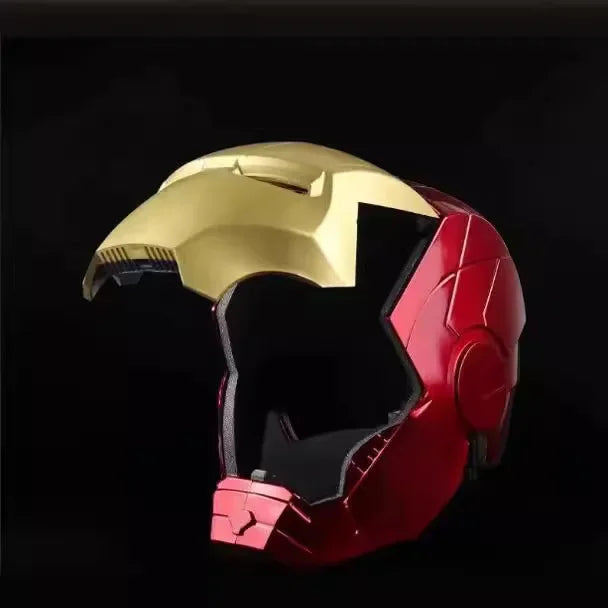 New 1:1 Marvel Iron Man Electric Helmet Multi Piece Manual Opening Helmet Model Luminous Adult And Children's Toy Gift