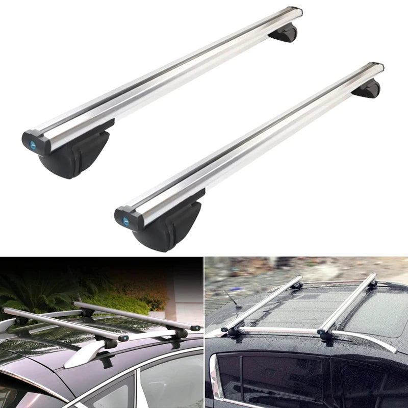 2PCS Universal Car Roof Rack Waterproof  Top Bag Storage Luggage Support For SUV Roof Rack Luggage Auto 120Cm 130Cm