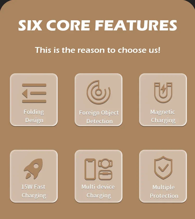 3-in-1 Travel Wireless Charger Foldable Magnetic for IPhone 15 14 13 12 Pro Max,for Apple Watch and AirPods Fast Shipping