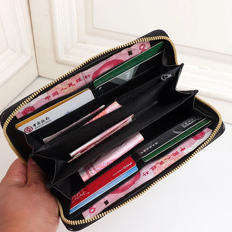 Disney Jack Skellington Wallets For Women Long Slim Credit Card Holder Coin Purse Zip Clutch Handbag Wallet For Girls Ladies