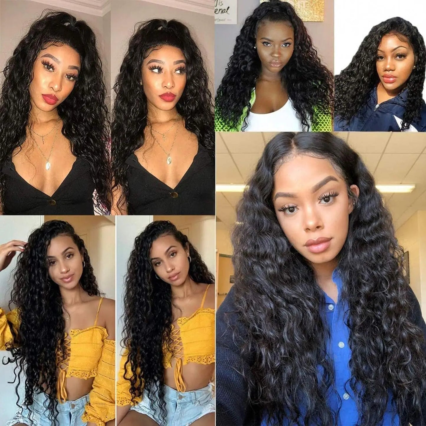 18-30Inch Long Black Synthetic Wig Kinky Curly Wigs Full Mechanism Cute Hair Wigs Natural Black For Women Daily Wig