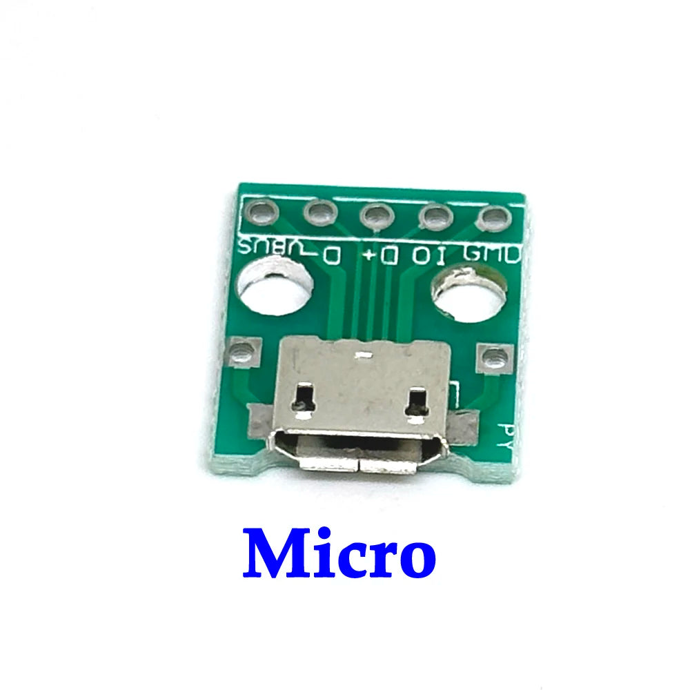 2A Micro USB Jack 3.1 Type-C 5V Female Connector Jack Charging Port USB Type C Socket With solder wire PH2.0 Screw fixing plate