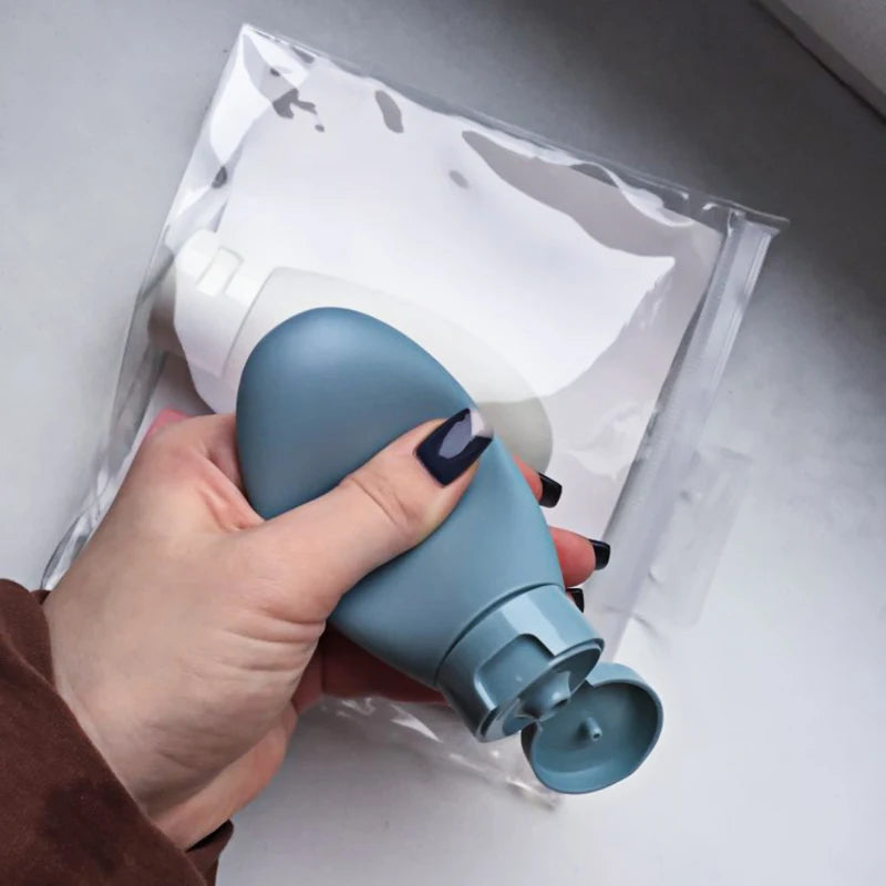 3pcs 60ml /PE PP Women Hose Dispensing Bottle Nordic Style Portable Hotel Shampoo Shower Gel Travel Squeeze Lotion Combo Kit